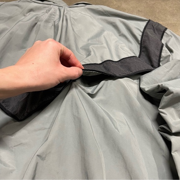 Vintage 90s Reflective Army Boxy Nylon Windbreaker Jacket - Picture 7 of 12